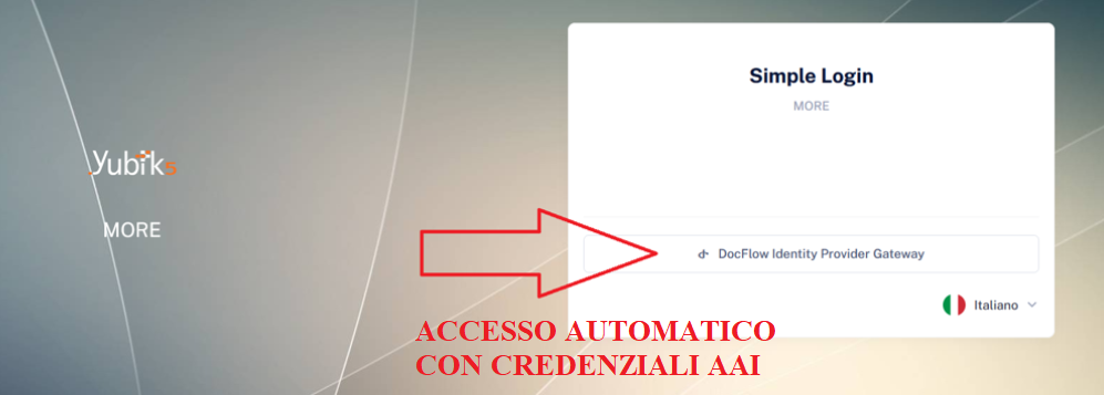 Illstrazione accesso a YUBIK