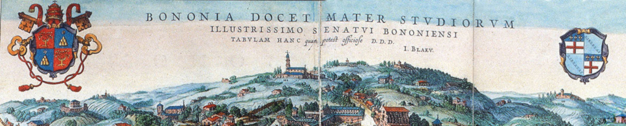 Mappa storica di Bologna. Bononia docet mater studiorum.