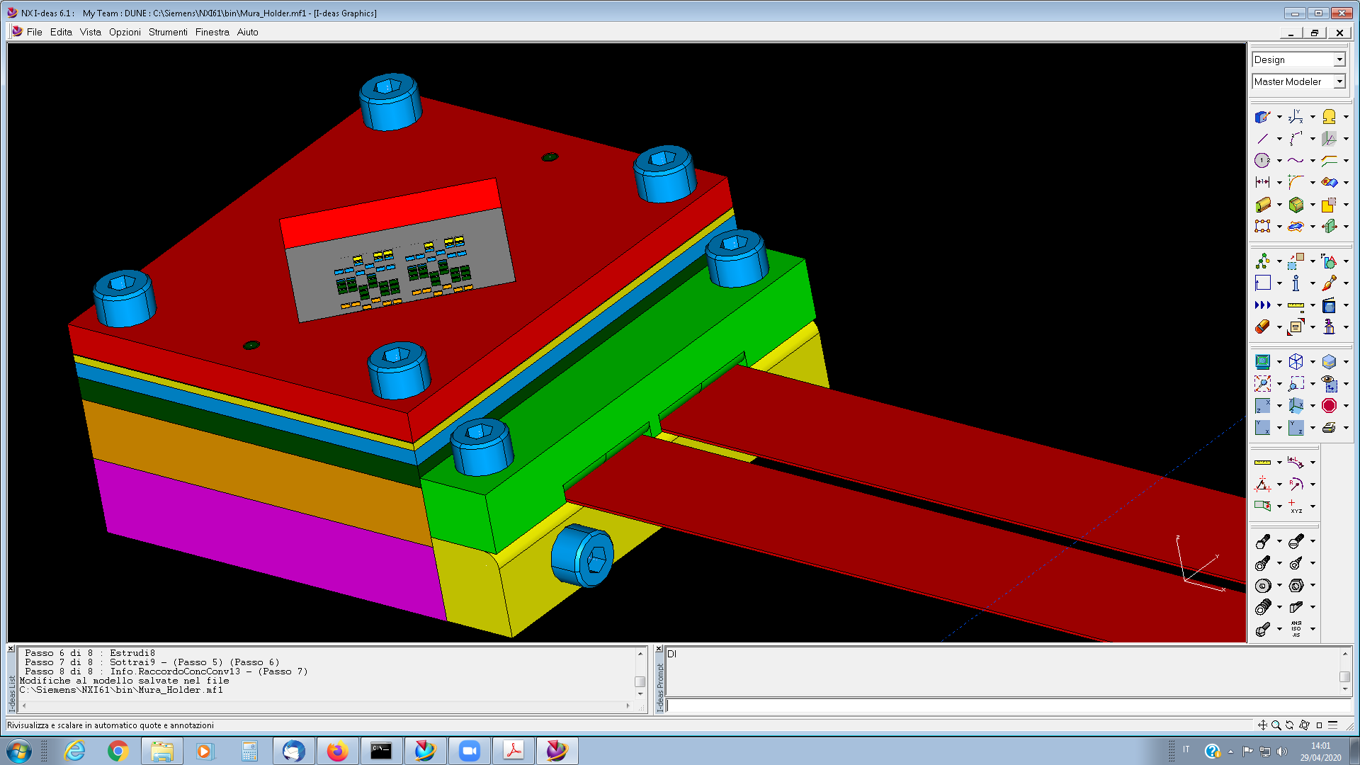 Mechanical project of the SiPM matrix holder