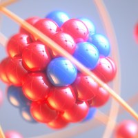 Immagine protoni, elettroni e neutroni presenti nell'atomo