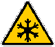 Cartello di Avvertimento: Bassa temperatura