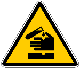 Cartello di avvertimento: Sostanze corrosive