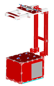 Modello 3D del Sistema di movimentazione con il rivelatore