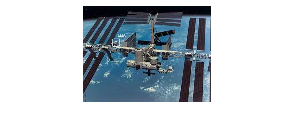 Photo of the AMS-02 apparatus in space