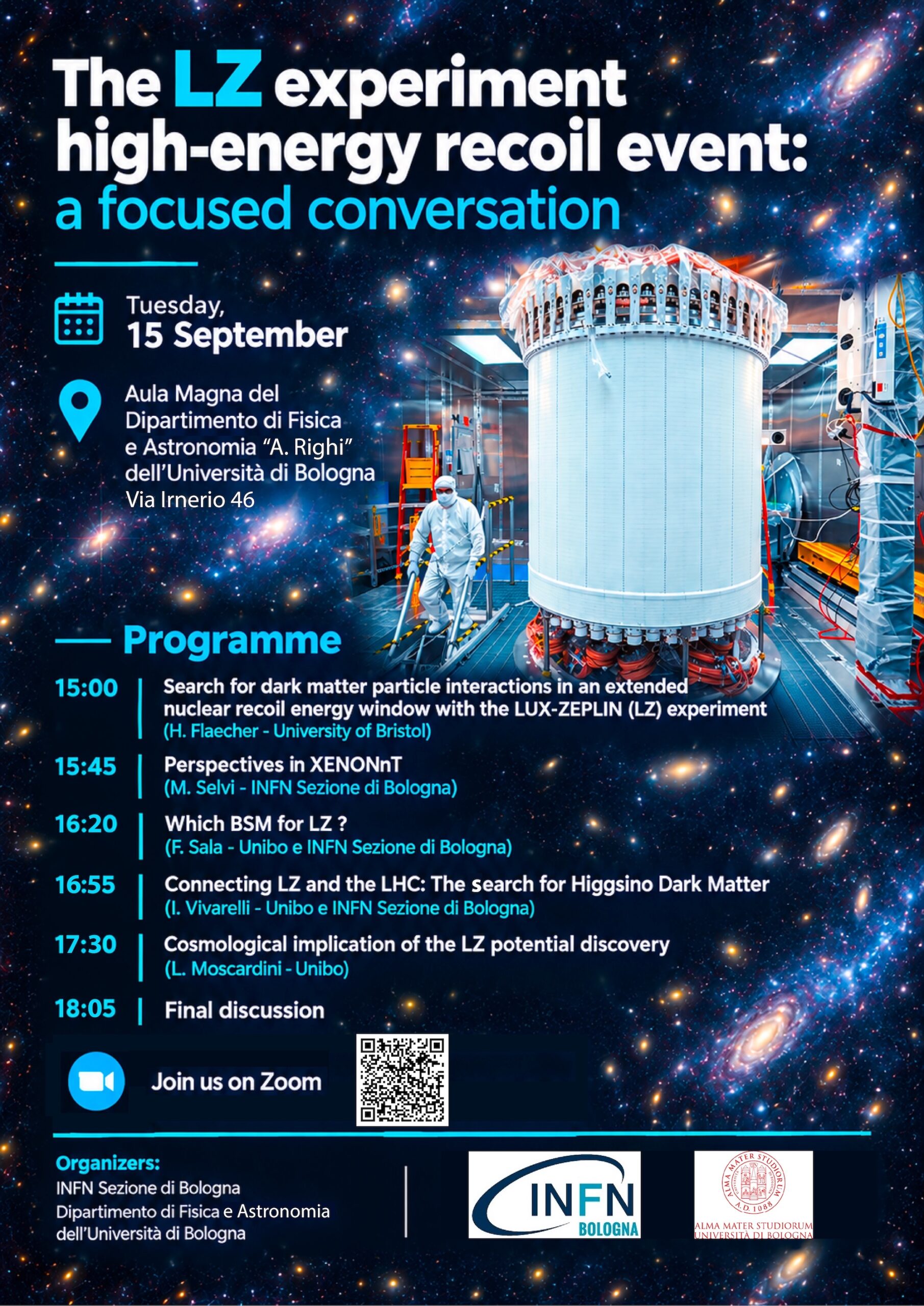 The LZ experiment high-energy recoil event