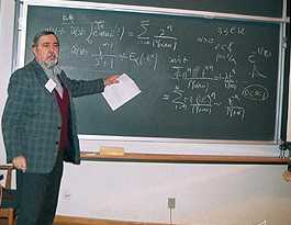 F. Mainardi, lecturing on Fractional Calculus at 
MaPhySto Center, Univ. Aarhus, January 2000